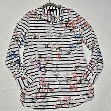 Tommy Hilfiger Women Top Size M Multicolor Blouse Long Sleeve Collared 54163 picture