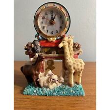 Noah's Ark Clock With Swinging Monkey Coach house Gifts WORKS EUC picture