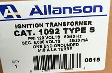 Allanson 1092S 6000V Ignition  Transformer Gas Burners 612-6A020 Webster picture