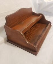 VTG Rustic Wood Table Counter Desk top Shelf - Kitchen or Office Organizer picture