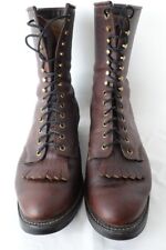 Olathe Boot Company Lace Up Packer Cowboy Work Boot Size 12D Leather picture