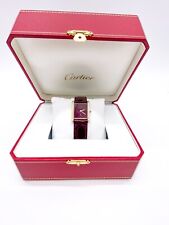 Vintage CARTIER must de Cartier Tank Bourdeaux 18k Gold Vermeil Watch picture