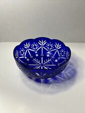 Royal Gallery Collections Large Blue Cased Glass Bowl picture