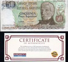 Argentina 1972-1973 - 50 Pesos banknote UNC Uncertified USA seller COA KM-290 picture