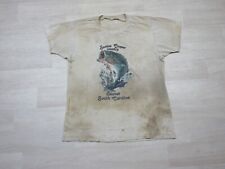 Vintage 1980's Santee Cooper Country South Carolina Bass Fishing T Shirt (L) picture