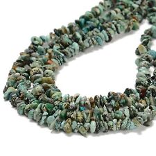Natural African Turquoise Irregular Pebble Nugget Chips Beads Size 7-8mm 32