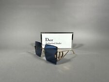 NEW CHRISTIAN DIOR 30MONTAIGNE S7U SUNGLASSES GOLD w/BLUE LENS SHIPS TODAY picture