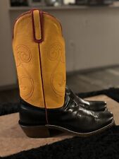 Olathe Men’s Boots Western 008542 Black Mango Veil Kidskin  11.5 D, New, RARE picture
