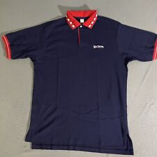 Vintage Wachovia Bank Polo Shirt Size Large Red White Blue Stars Made In USA picture