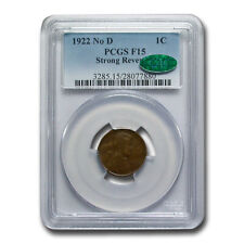 1922- No D Lincoln Cent Fine-15 PCGS CAC (Strong Reverse) picture