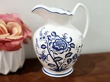 (RARE) Vintage Royal Sealy Japanese Blue & White Pitcher picture