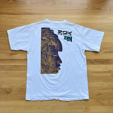Vintage 90s Single Stitch T-Shirt XL Zok Monster Buddha Art Skateboarding Tee picture