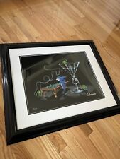 RARE MICHAEL GODARD “POOL SHARK 2” SIGNED AND NUMBERED FRAME PRINT 181/395. picture