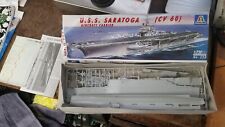 Italeri 520 US Navy U.S.S Saratoga CV-60 Carrier Model Kit 1/720 Scale Open Box picture