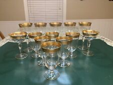 Glastonbury-Lotus Minton 36 Gold Encrusted Set of 6 Ice Tea 5 WATER & 2 Sherbert picture