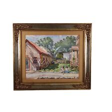 Antique Watercolor Country Scene Signed Joseph Margulies 1896-1984 American NY picture