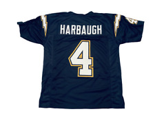 UNSIGNED CUSTOM Sewn Stitched Jim Harbaugh SD Blue Jersey - M, L, XL, 2XL picture
