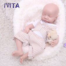 17'' IVITA Eyes Closed Baby Boy Floppy Silicone Reborn Sleeping Infant Doll picture
