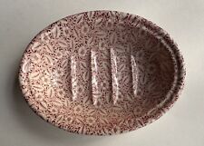 VTG Mason’s Crabtree & Evelyn London Soap Dish White with Maroon Floral Design picture