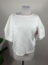 Spanx Womens White Box Sleeve Top, Size XL picture