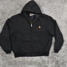 Carhartt Men's Size XL Classic Jacket Black Cotton J121 BLK Work Disstresed picture