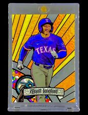 WYATT LANGFORD RARE CASE HIT ROOKIE Stained Glass Gold Background - RANGERS picture