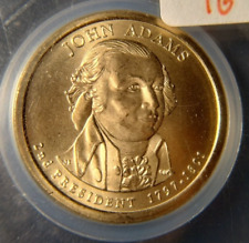 2007-P John Adams Golden Dollar Anacs SP69  Satin Position A (Price Guide $150) picture