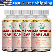 1-4 Packs Magnesium Glycinate Capsules for Calm, Stress, Sleep, Leg Cramp, Heart picture
