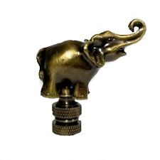 ELEPHANT LAMP SHADE FINIAL ANTIQUE BRASS #1A picture