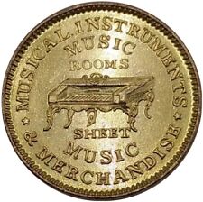 (1851) Rochester NY 1022kpb (R-5) Frederick Starr Pianos Merchant Token picture