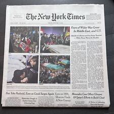 The New York Times Newspaper January 5 2024 Fears Of Wider War Grow Middle E/US picture