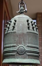Japanese Antique Bronze BUDDHIST TEMPLE Bronze half bell  from japan picture