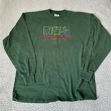 Vintage Wolf Shirt Adult Extra Large XL Green Made in Canada 90s Casual Tee Mens picture