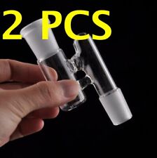 2PCS 14mm Male To 14mm Female Glass Reclaim Ash Catcher Drop Down Glass Adapter picture