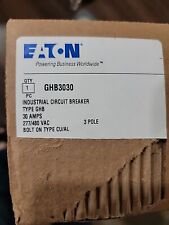 NEW, Eaton GHB3030 - 3Pole 30A Bolt On Circuit Breaker.  New In Box picture