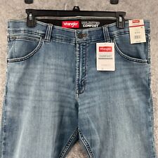New Wrangler  Mens Blue Unlimited Comfort Flex Jeans Taper Fit Regular 40x29 picture