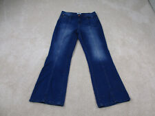 Nicole Miller Jeans WOmens 12 Blue Soho High Rise Flare Denim Pants Ladies 30x30 picture