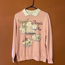 VINTAGE Village Fair  Angel Long Sleeve Pull-Over Top picture