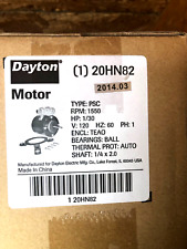 NEW DAYTON 20HN82 HVAC PSC Motor 1/30 HP 1550 RPM 120V 1/4