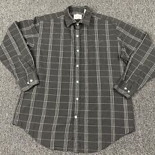 Jean Phillipe Shirt Black Large Pearl Snap Check Plaid Long Sleeve Adult picture