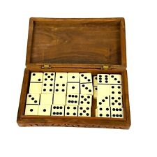 Vintage Domino Set with Handmade Decorative Wooden Box picture