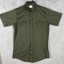 Vintage Sears Fieldmaster Shirt Adult Medium Tall 15-15.5 Green Perma Prest Mens picture