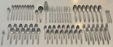 Vintage Oneida Stainless Flatware Set Community Twin Star 70 PC Starburst USED picture
