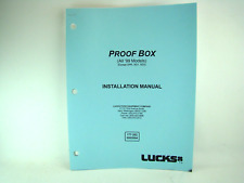 Lucks Proof Box Owners Manual Includes All  '99 Models Except DPR, SD1, SD2 picture