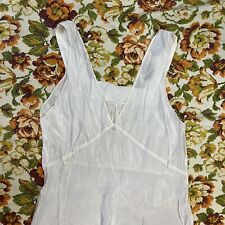 As-Is Vintage 30s 40s Slip Maxi Dress | Pin-up Hollywood Noir Cream Repairs picture