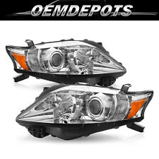 Headlights For 2010 2011 2012 Lexus RX350 Halogen Projector Chrome Pairs L+R picture