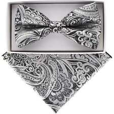 Vittorio Farina LIMITED EDITION Metallic Bow Tie & Pocket Square picture