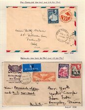 Bermuda to USA Seamail & US Airmail Dual Currency Covers RARE picture