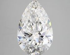 Lab-Created Diamond 3.68 Ct Pear F VS2 Quality Excellent Cut GIA Certified picture
