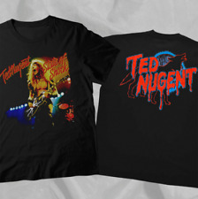 Ted Nugent State Of Shock 90s Black Rare Vintage Double Sided T-Shirt S-5XL P986 picture